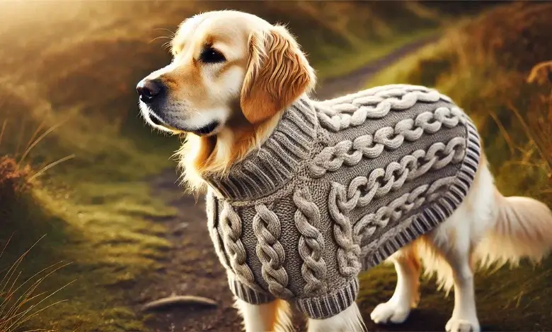 Aran-Style Dog Sweater