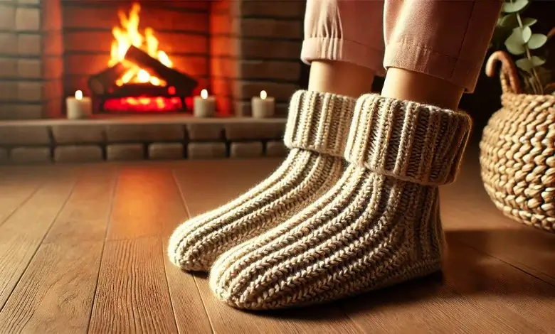 Cozy Ribbed Slipper Socks