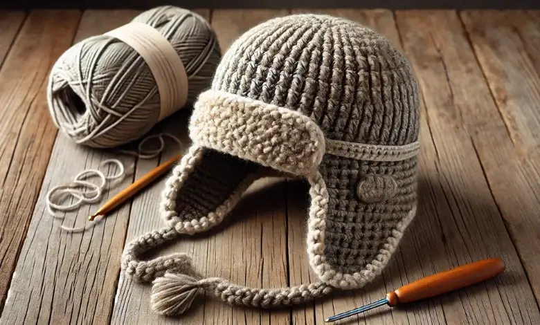 Crochet Aviator Hat