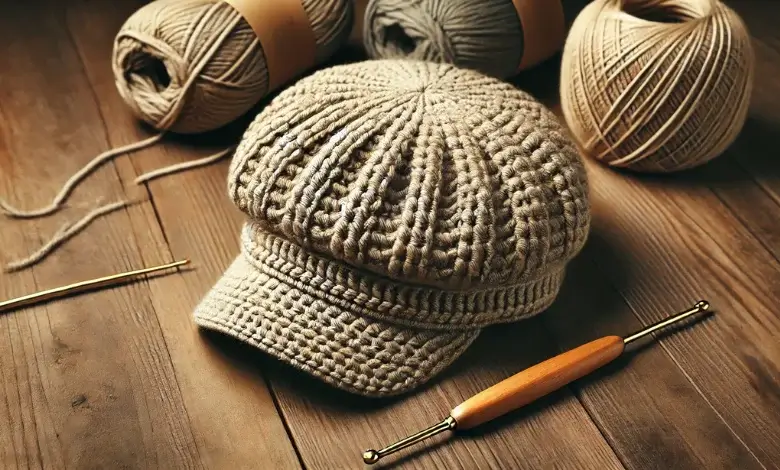 Crochet Newsboy Cap