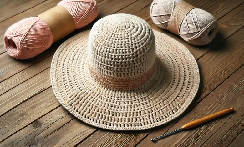 Crochet Sun Hat with Brim