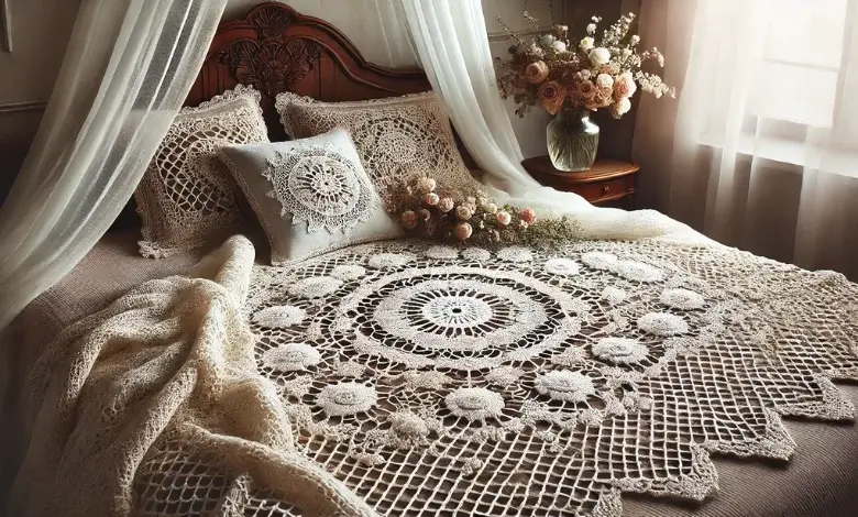 Filet Crochet Bedspread