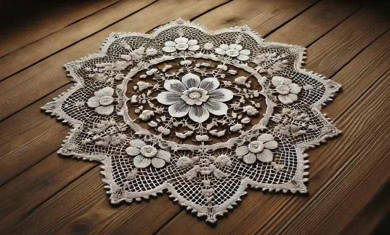 Filet Crochet Lace Doily