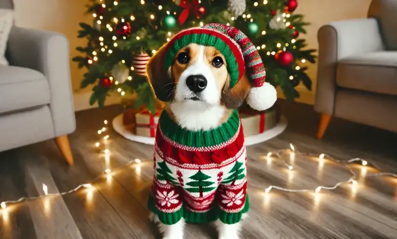 Holiday-Themed Cable Knit Sweater