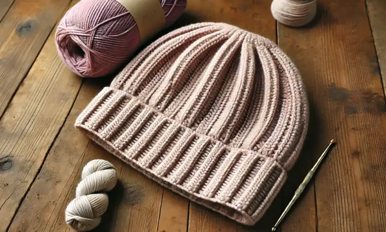 Ribbed Brim Slouchy Hat