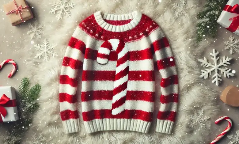 Candy Cane Striped Sweater Pattern