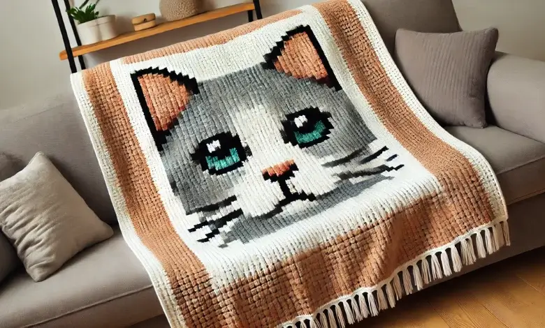 Cat Nap Corner-to-Corner (C2C) Blanket