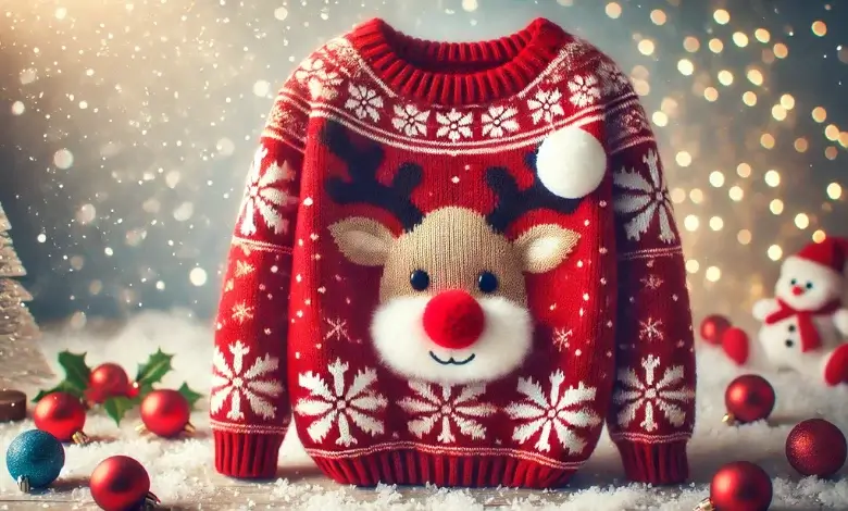 Festive Reindeer Christmas Jumper Pattern