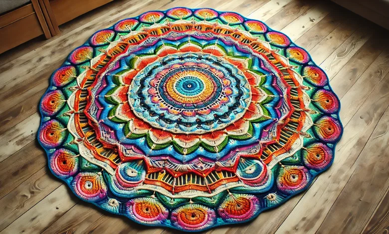 Mandala-Inspired Circular Throw