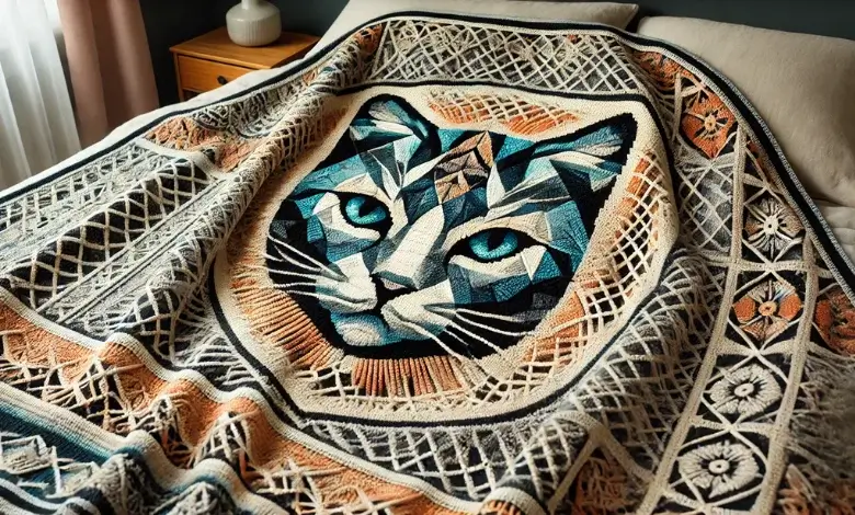 Meow Magic Mosaic Blanket