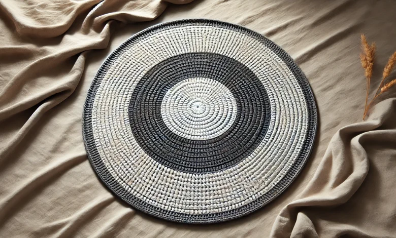 Minimalist Monochrome Round Blanket