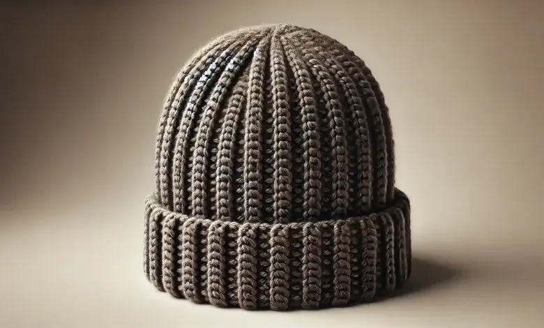 Ribbed Wooly Hat with Folded Brim