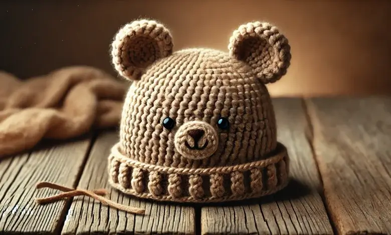 Teddy Bear Ears Crochet Hat