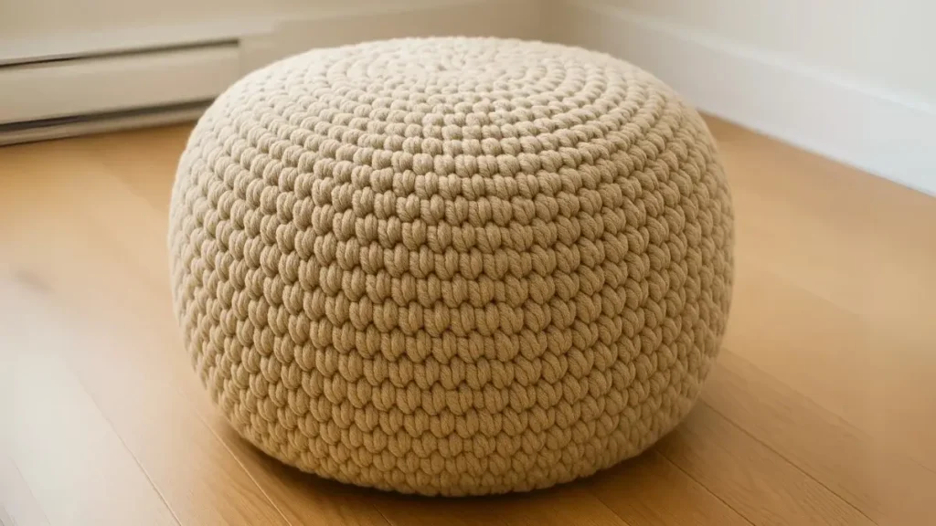 Plush Floor Pouf Crochet Pattern