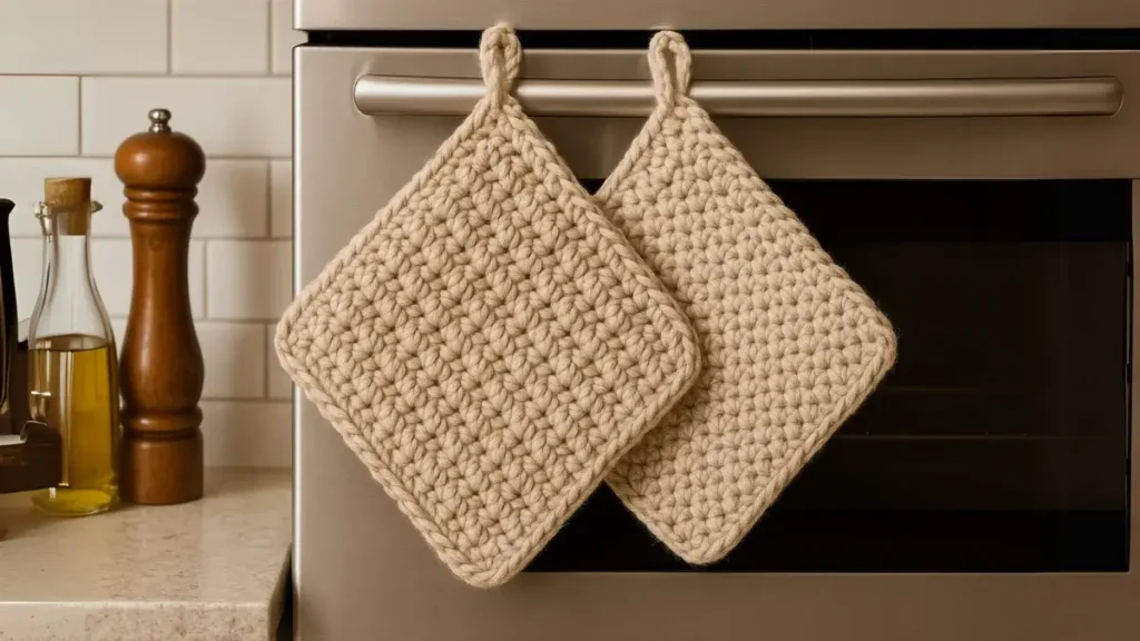 Textured Pot Holder Set Crochet Pattern