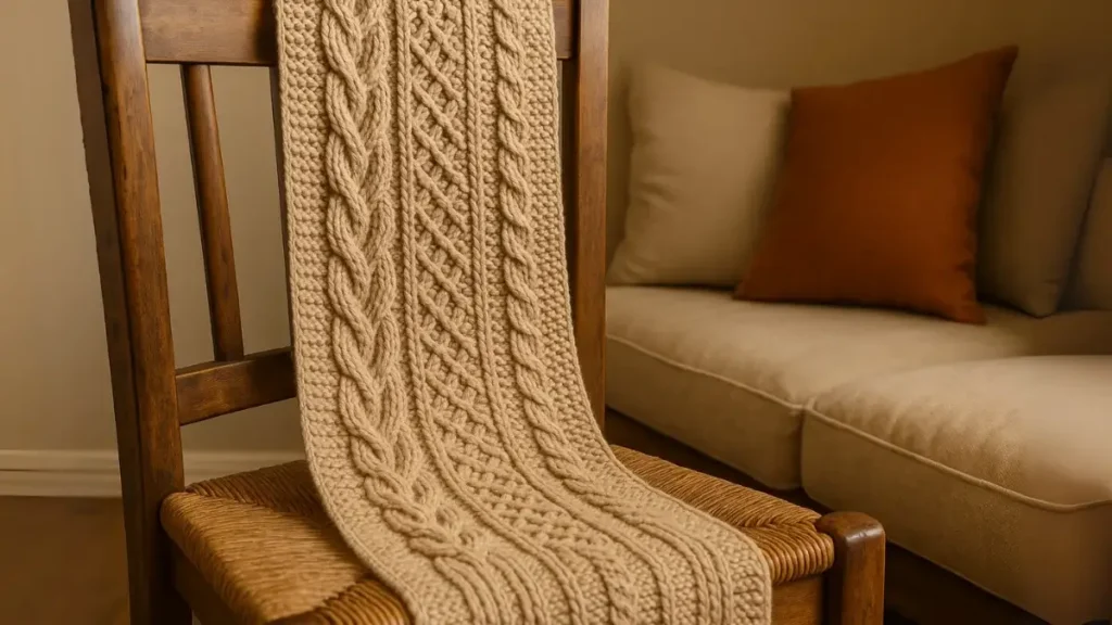 Cable Scarf with Multiple Techniques