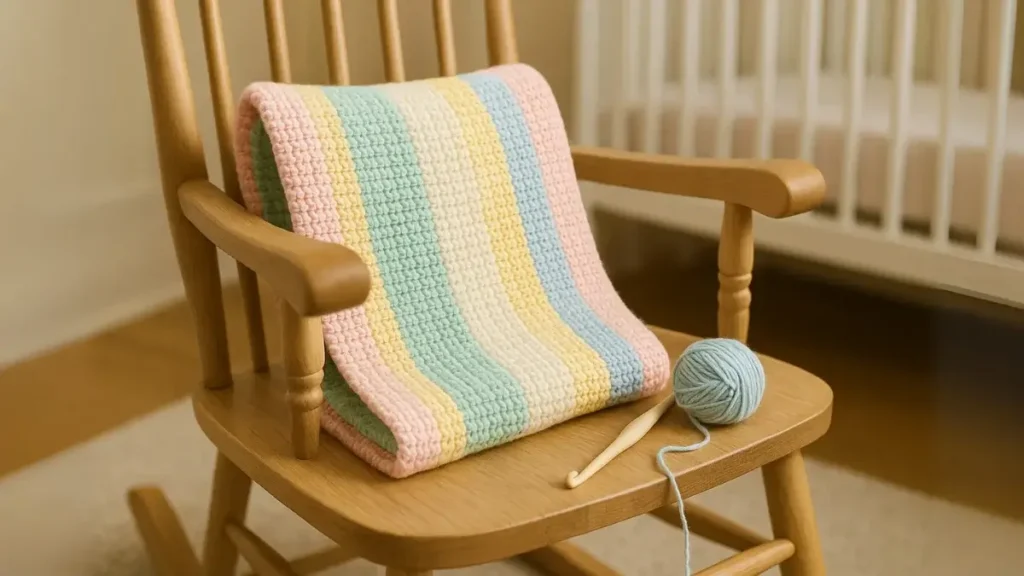 Tunisian Simple Stitch Baby Blanket