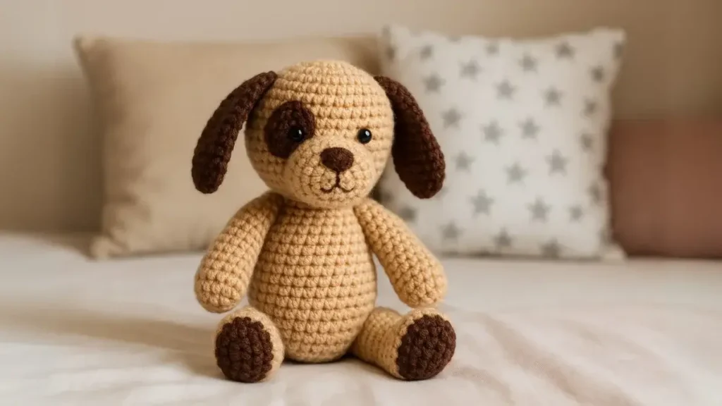 crochet puppy with floppy ears