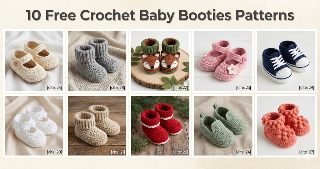 Free Crochet Baby Booties Patterns