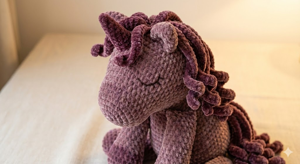 Velvet Crochet Unicorn