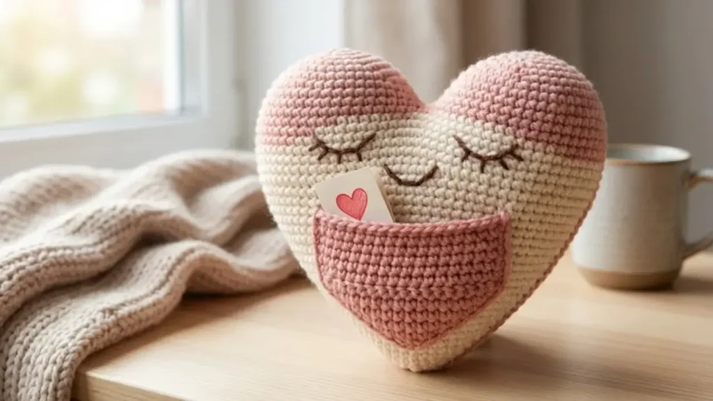 Crochet Heart Pocket Plushie