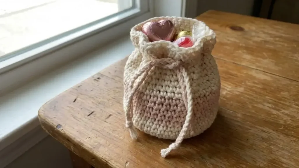 Crochet Valentine Treat Pouch